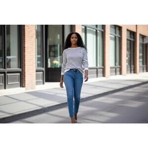 Ralph Lauren Sport Women's Striped Cotton Sweater Size Large